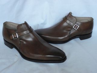 Joseph Cheaney Brown Polo Calf Leather Highline Style Monkstrap Shoes 