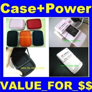   Battery+CHARGER+Camera Case for Olympus VR 320 VR 330 FE 4050 FE 5050