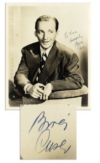 bing crosby autograph in Entertainment Memorabilia