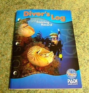 PADI BLUE LOGBOOK LOG BOOK 70047 INCLUDES OPEN WATER TRAINING PAGES