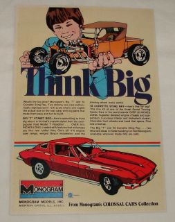 1976 monogram ad big t street rod 65 corvette sting