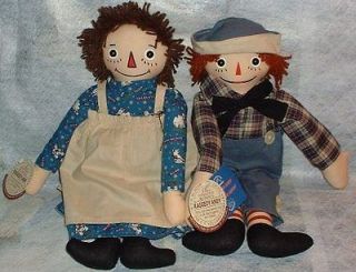 2002 Mint in Package 24 Raggedy Ann & Andy Reproduction Volland Dolls 