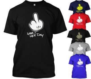 DRAKE T SHIRT MICKEY MOUSE HANDS TSHIRT HAVE A NICE DAY YMCMB DOPE 
