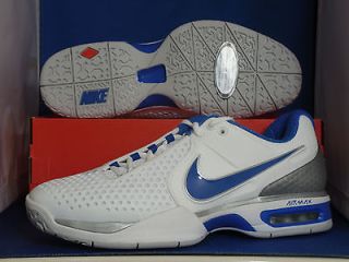 Nike Air Max Courtballistec 3.3 Tennis Shoes SZ 11 WHITE BLUE GREY 