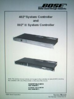 bose 802 iic 402c system controller service manual bnd from