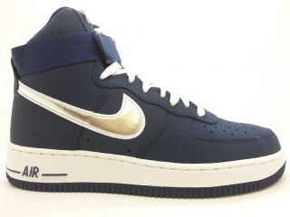 315121 405] Mens Nike Air Force 1 High Olympic Midnight Navy Silver 