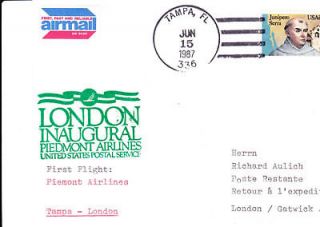 FFC Piedmont AirlinesTampa to London Jun.15, 1987