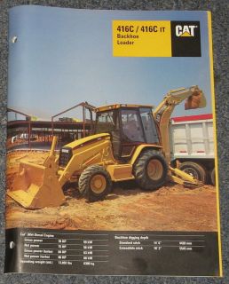 Caterpillar Cat 416C / 416C IT Backhoe Loader Brochure Manual