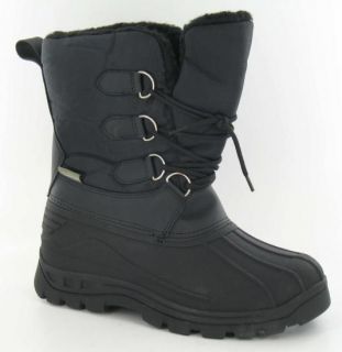 WOMENS SNOW BOOTS WINTER THERMAL WELLIES BLACK SIZE 3   9 NEW