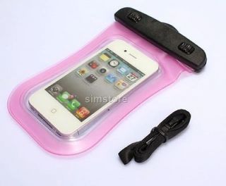 Pink Case Cover Life Proof Clear Diving Waterproof Pouch for iPod 