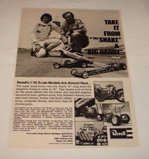 1974 revell ad don prudhomme big daddy garlits time left