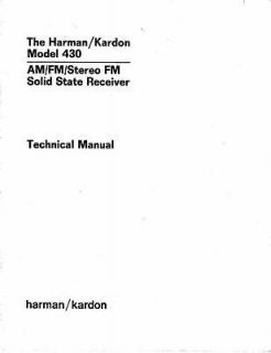 harman kardon 430 technical service manual  9 47  
