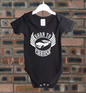 FORD MUSTANG 2009 BORN TO CRUISE CLASSIC CAR BABY GROW VEST BC105