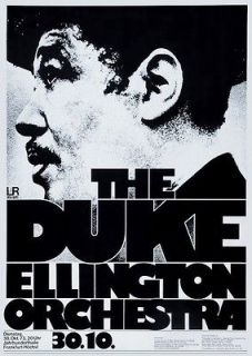 Duke Ellington Orchestra POSTER 1973 Rare Large Jazz Big Band