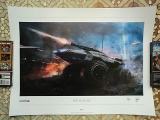   listed Mass Effect The Mako Lithograph #436/500 Signed/Numbere​d