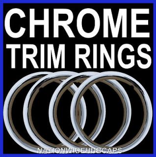 SETOF4 17 New Chrome Wheel Trim Rings Beauty Glamour Ring Rim Bands 