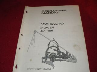 new holland 451 456 mower operator s manual time left