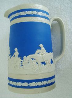 copeland spode vintage pitcher in blue and white time left