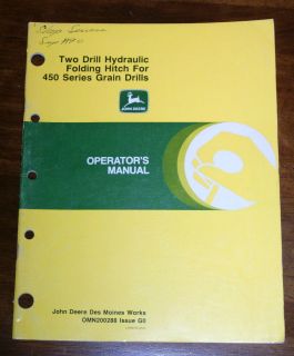 john deere 2 drill hitch 450 grain drill operators manual
