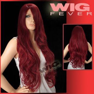 Long 27 in. Curly Dark Red Skin Top Hair Wig 36880 Christmas Sale Wig 