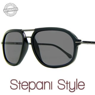 Ermenegildo Zegna Sunglasses SZ3197M 568F Shiny Black/Gunmetal 3197