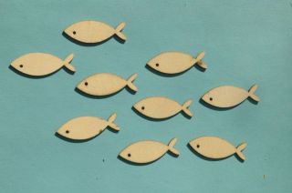 MINIATURE FISH~ Wooden laser cut blanks to decorate ~ other shapes 