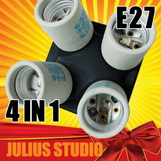 Photo Video 1 to 4 4 in 1 Light Bulb Holder E27 Socket