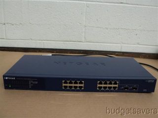 Netgear ProSafe GS716TV2 16 Port 10/100/1000 +2 SFP Gigabit Switch 