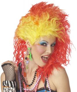 1980s Cyndi Lauper punk GLAM True Colors Wig Red