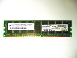 Crucial Technology 1GB DDR PC3200U 30331 B1 1GB DDR 400 CL3 ECC