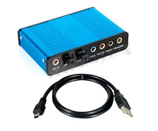 New USB 2 0 6 Channel 5 1 External Audio Sound Card Adapter s PDIF for 