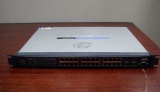 Cisco Lynksis SRW2024 24 Port 10 100 1000 Gigabit Swith with Webview 