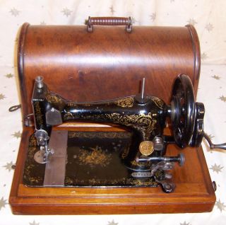 1889 Singer VS3 model 28 Hand Crank Sewing Machine Large Rose
