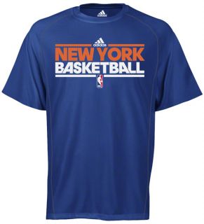New York Knicks Blue Adidas 2011 2012 on Court Practice ClimaLite T 