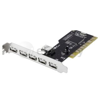 Port SYBA PCI Controller USB 2 0 Hub High Speed 480MB PCI Card Cards 