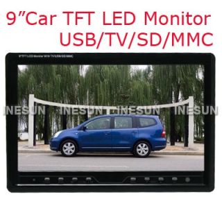inch TFT LCD Monitor Car Back Up Camera Rear View System Support 