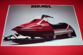 80 Yamaha SS 440 Snowmobile Poster SRX 80REDSS Vintage Sno Machine 