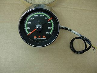 Vintage AC Stewart Warner Green Line 9K Tachometer 4 6 8 Cylinder 
