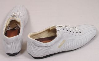 Testoni Shoes $540 White Logo Dimple Imprint Low Profile Trainers 13 