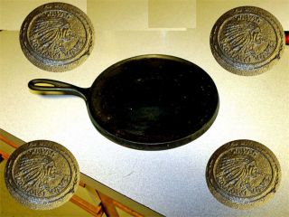 Wapak Indian Head Griddle Number 8 in Excellent Condition No Warpage 