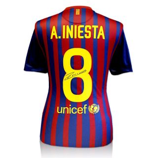 Very limited number of Andres Iniesta hand signed shirts available 