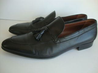 TESTONI LEATHER TASSELS LOAFERS SHOES MENS 12 G