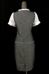 Womens Gray Pinstripe AB Studio 2pc Skirt Suit Modern Fitted Stretch 