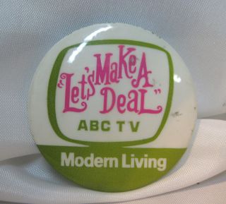   Original 1970s Lets Make A Deal ABC TV Collectible Promo Pin