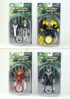 DC Comics Blackest Night Series 7 Action Figure Set of 4 Black Lantern 