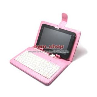   Leather Case Stand USB Keyboard for 7 7 inch Tablet PC Mid