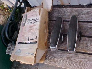 Old Vintage RARE Accessory Chrome Bumper Guards Unused 57 Chevy Ect 
