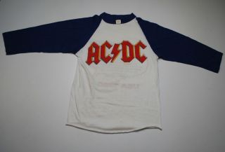 Vintage ACDC USA 80 Back in Black Tour T Shirt 1980 1980s s Original 