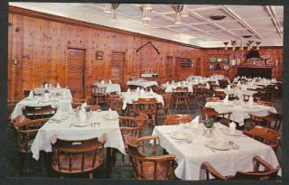   Motel Hotel Dining Room Ocean 13 Accomac VA Postcard 1950s