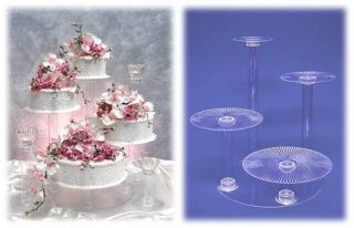 Crystal Splendor Multi Tiered Acrylic Wedding Cake Stand